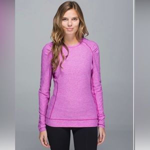 Lululemon Think Fast Long Sleeve Heathered Ultra Violet / Ultra Violet